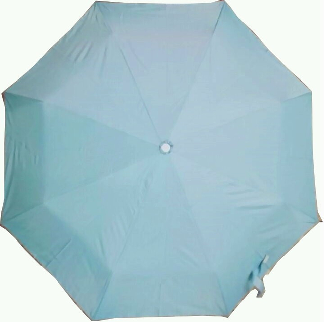 防紫外線高級銀色柄三折傘