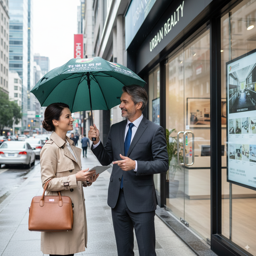 台灣客製化的房仲業廣告傘