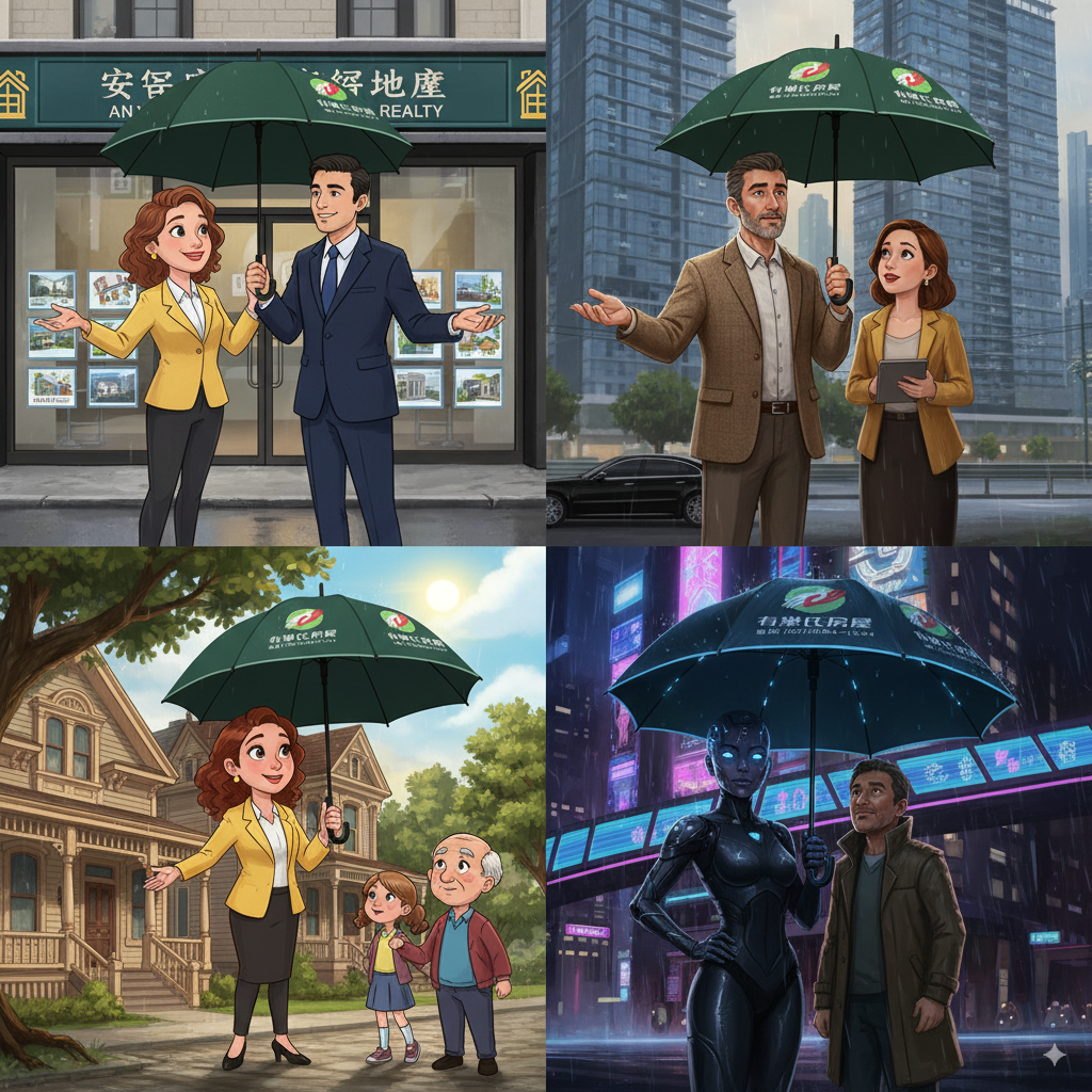 台灣客製化的房仲業廣告傘